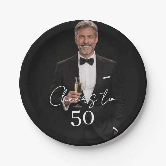 Prato De Papel Birthday party photo cheers (Frente)