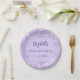 Prato De Papel Birthday violet confetti elegante (Wedding)