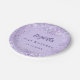 Prato De Papel Birthday violet confetti elegante (Inclinado)