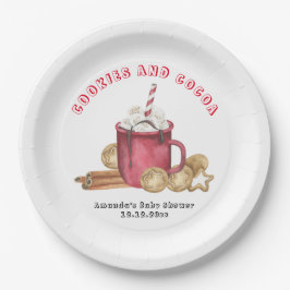 Prato De Papel Biscoitos de Natal e chás de fraldas de cacau