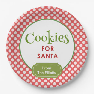 Prato De Papel Biscoitos personalizados do Natal para o papai