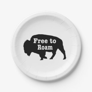 Prato De Papel Bison Free To Roam
