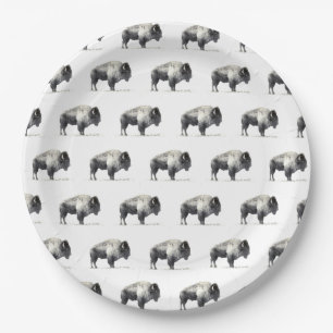 Prato De Papel Bisonte americano
