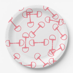 Prato De Papel Bits de Cavalo Equestre Rosa