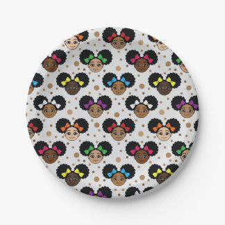 Prato De Papel Black Girl Magic Melanin Friendes Party Plates