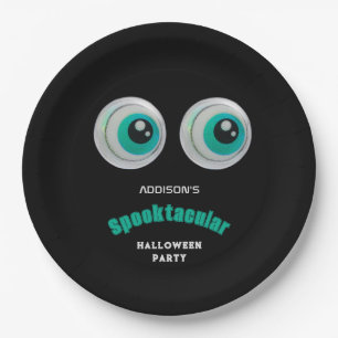 Prato De Papel Black Horror Eye Spooktacular Festa de Halloween