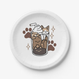 Prato De Papel Blend Puro: Design de café para Cat & Café