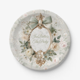 Prato De Papel Bloom Floral Tea Party Paper Plates