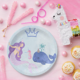 Prato De Papel Blue Birthday Invitation