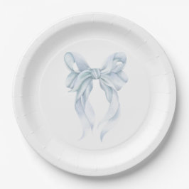 Prato De Papel Blue Bow 