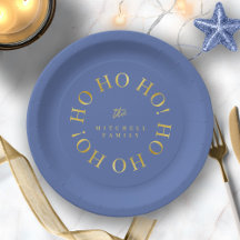Blue Dourado Natal Ho Ho ID1009