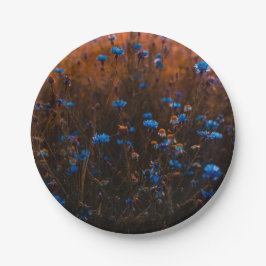 Prato De Papel Blue flowers