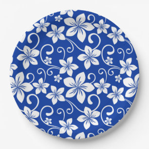 PRATO DE PAPEL BLUE HAWAII (VERDADEIRO AZUL)
