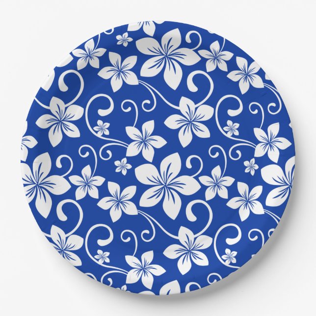 PRATO DE PAPEL BLUE HAWAII (VERDADEIRO AZUL) (Frente)