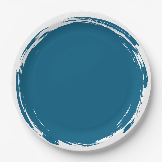 Prato De Papel Blue Smudge Plate (Frente)