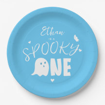 Blue Spooky One Ghost Boys Primeiro Aniversário