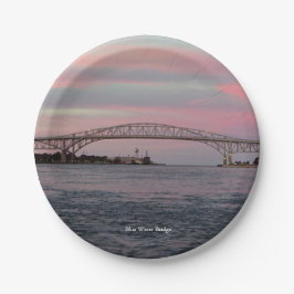 Prato de papel Blue Water Bridge