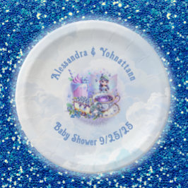 Prato De Papel Blueberry deseja cinomaria beijos papel de Chá