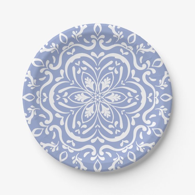 Prato De Papel Blueberry Mandala (Frente)
