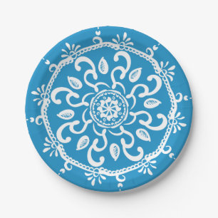 Prato De Papel Bluebird Mandala