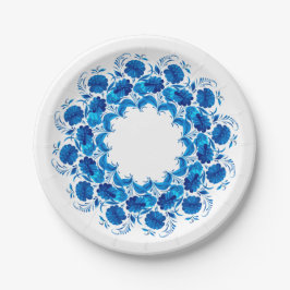Prato De Papel Blumenkranz mit blauen Blumen