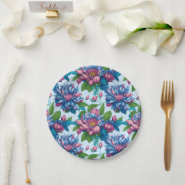 Prato De Papel Blumenmuster: Dahlienzauber -