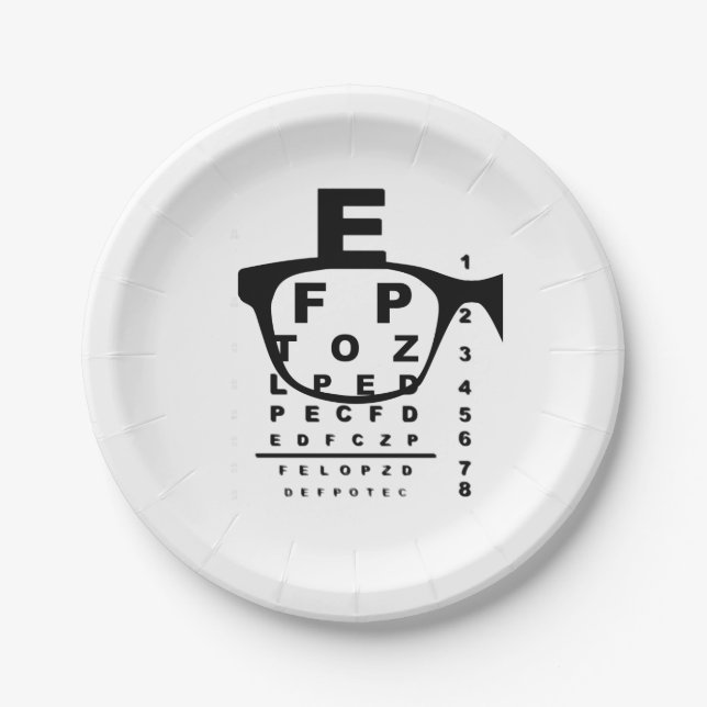 Prato De Papel Blurr Eye Test Chart (Frente)