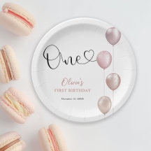 Blush Balloons Girl Primeiro Aniversário