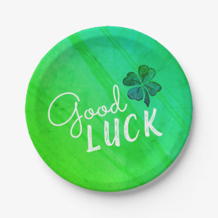 Prato De Papel Boa Sorte Quatro Folha Vestido Shamrock