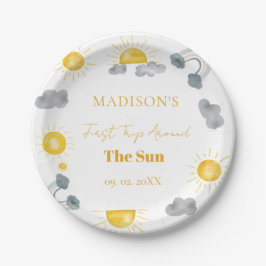 Prato De Papel Boêmia Primeira Viagem Em Torno Do primeiro aniver