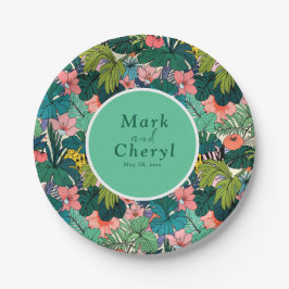 Prato De Papel Bohemian Hibiscus Wedding