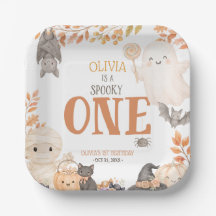 Boho Assustador Um 1º Aniversário Fantasma Fofo Ha