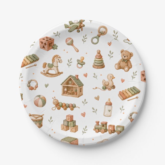 Prato De Papel Boho Baby Toys  (Frente)