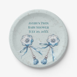 Prato De Papel Boho Blue Baby Rattle