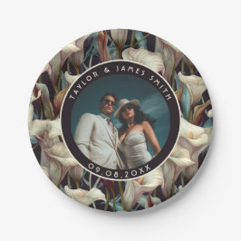 Prato De Papel Boho Calle Lily Plates Para A Noiva Ser Festa