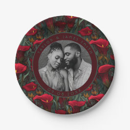 Prato De Papel Boho Calle Lily Plates Para Casamento De Quintal