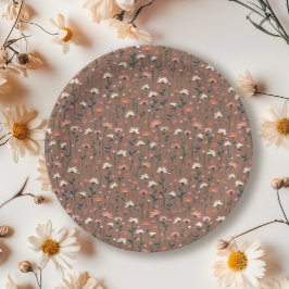 Prato De Papel Boho Floral Queda Aquecimento