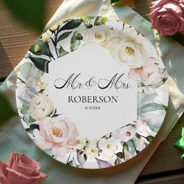 Prato De Papel Boho Greenery Floral Frame Wedding