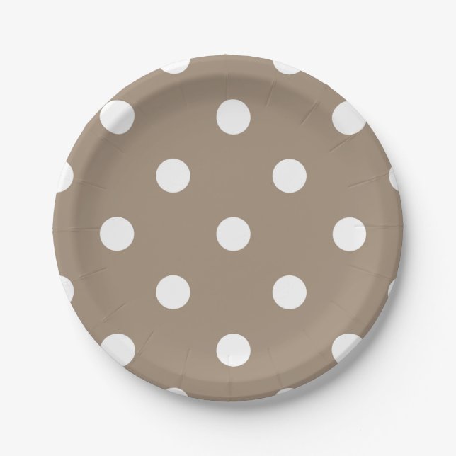 Prato De Papel Boho Light Brown Spots (Frente)