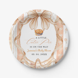 Prato De Papel Boho Little Cutie Pie Thanksgiving Baby Shower