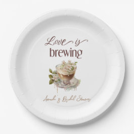 Prato De Papel Boho Love está criando Chá de panela Floral Brunch