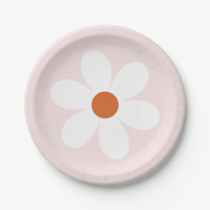 Prato de Papel Boho Retro Daisy