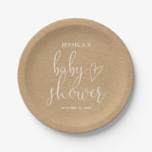 Boho Rustic Kraft Gênero Chá de fraldas neutro