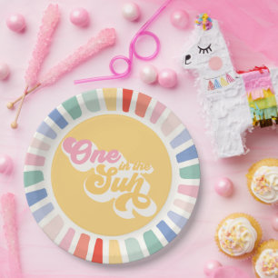 Prato De Papel Boho Sunshine One In The Sun Sunshine Aniversário