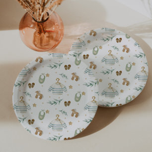 Prato De Papel Boho Vintage Baby Pattern
