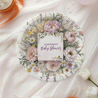 Boho Wildflower Butterflies Chá de fraldas