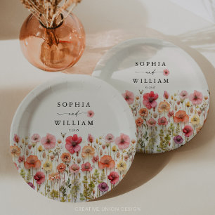 Prato De Papel Boho Wildflower Weding Decor