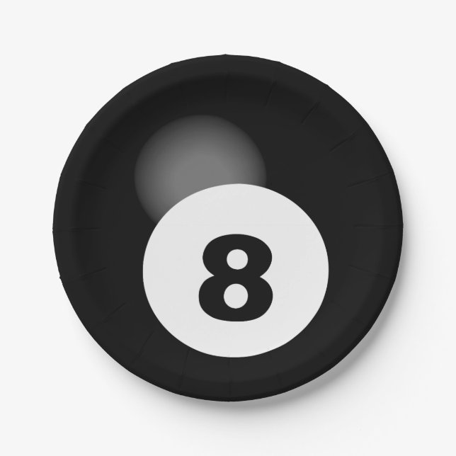 Prato De Papel Bola 8 (Frente)