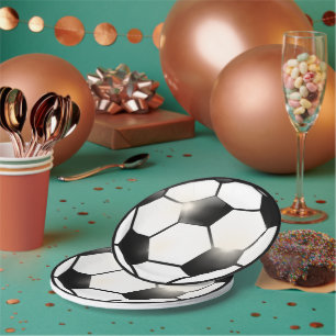 Prato De Papel bola de futebol de Design minimo