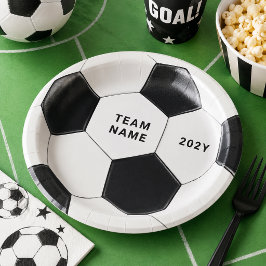 Prato de Papel Bola de Futebol | Placas de Festa c